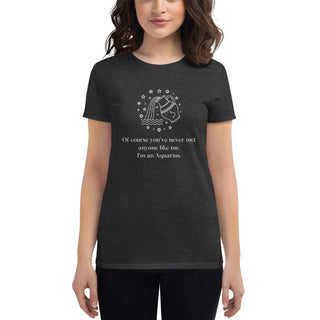 Aquarius Women's short sleeve t-shirt dark - Bodhi Align